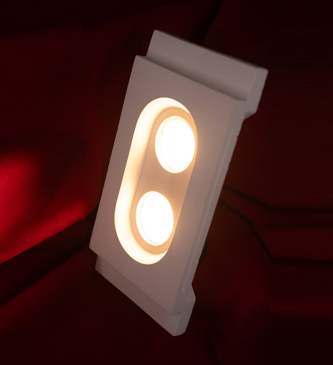 Corp LED dublu slim Duo Round Flat 1 120x240mm